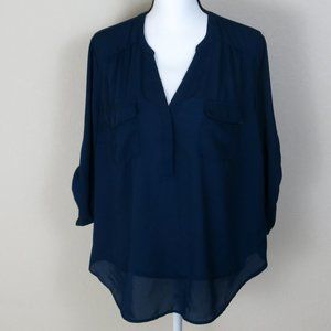 Torrid Harper Navy Blue Top Size OX